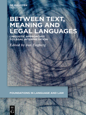 cover image of Between Text, Meaning and Legal Languages